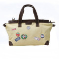 Tourbon newest fashion canvas duffle bag outdoor sports leather duffle bag